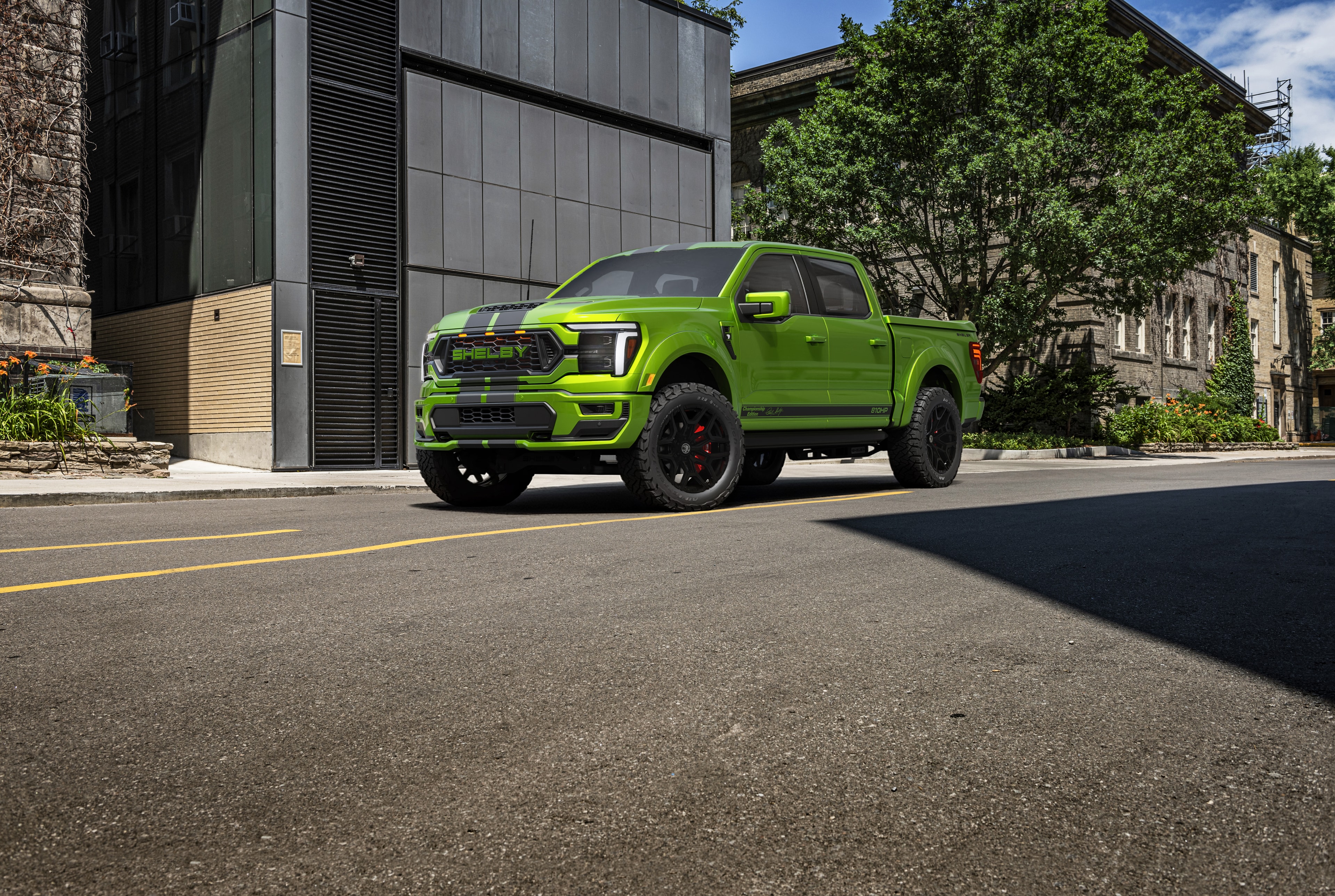 2026 Shelby F-150 Championship Edition lime green front urban