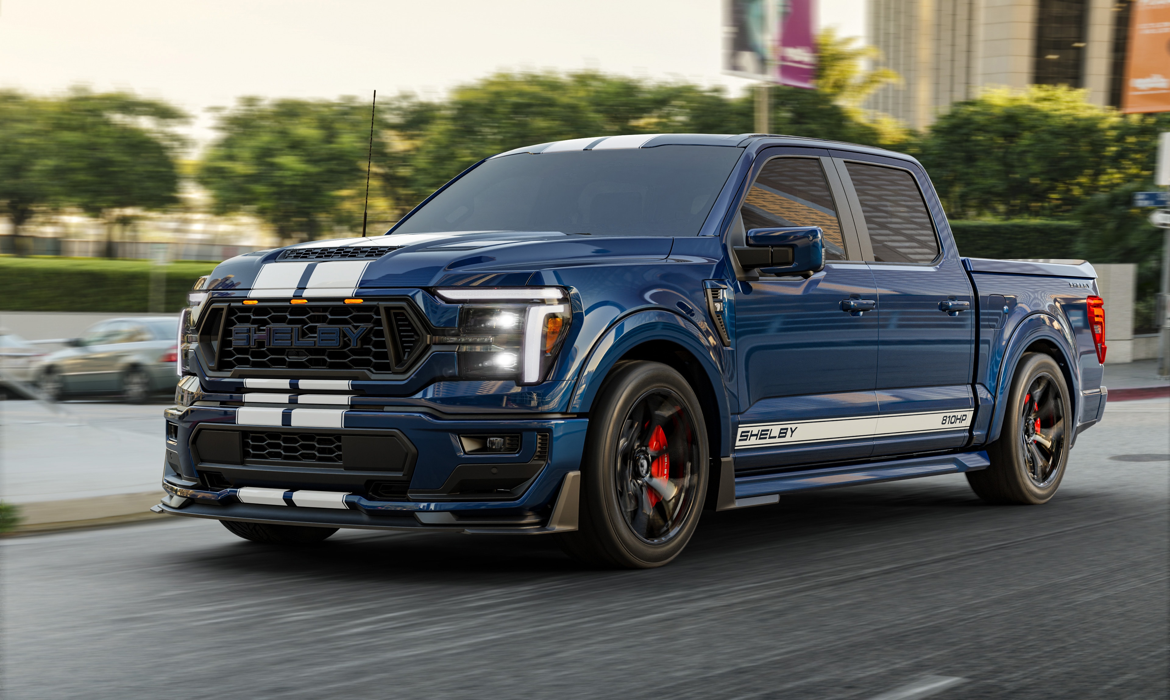 2026 Shelby F-150 Super Snake blue 810HP front urban