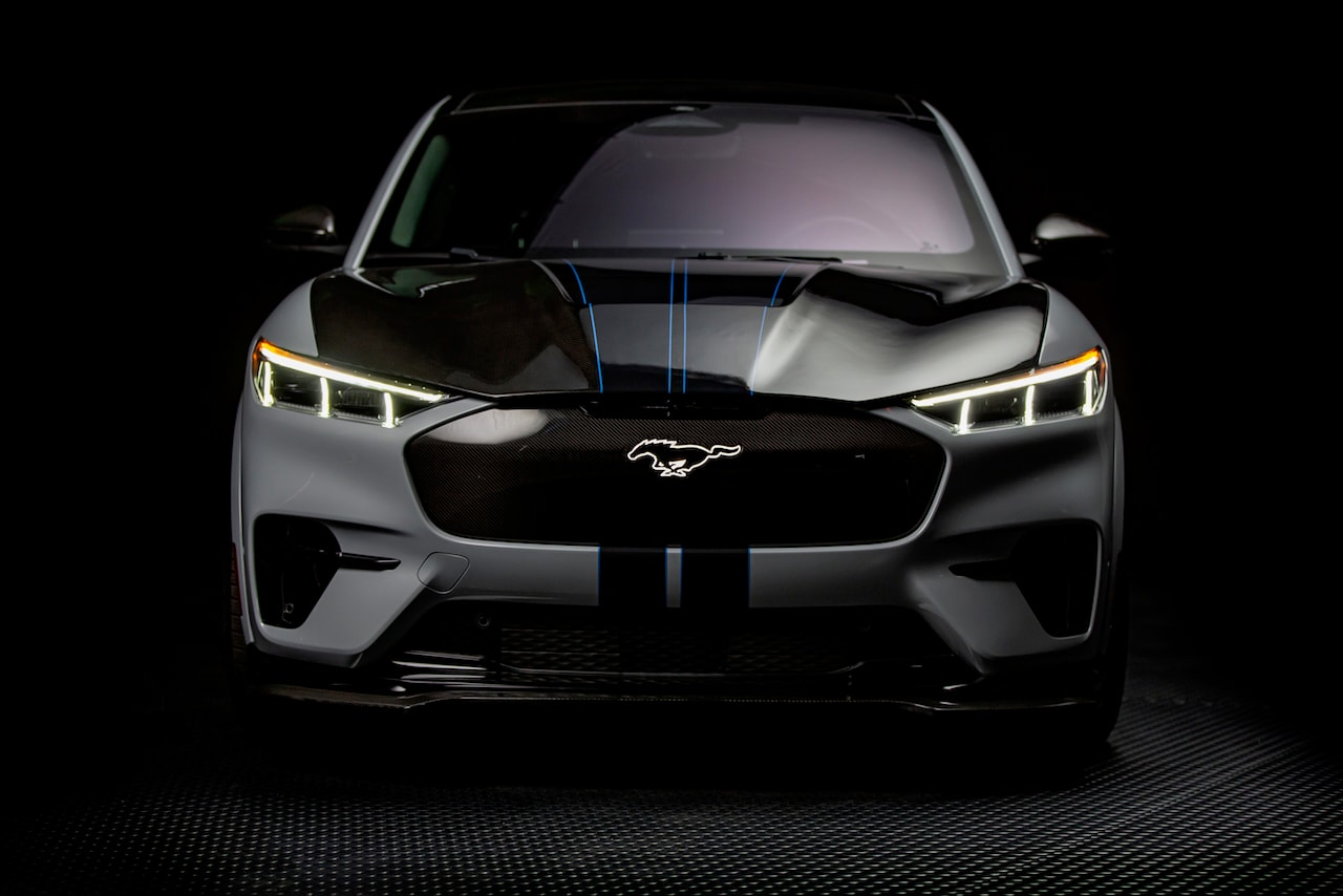 Shelby Mach-E GT dark studio front view