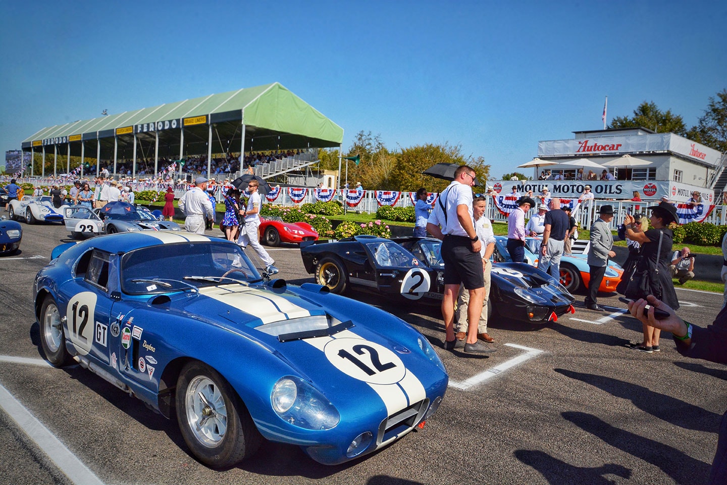 Cobras & GT40s in the Goodwood Paddock