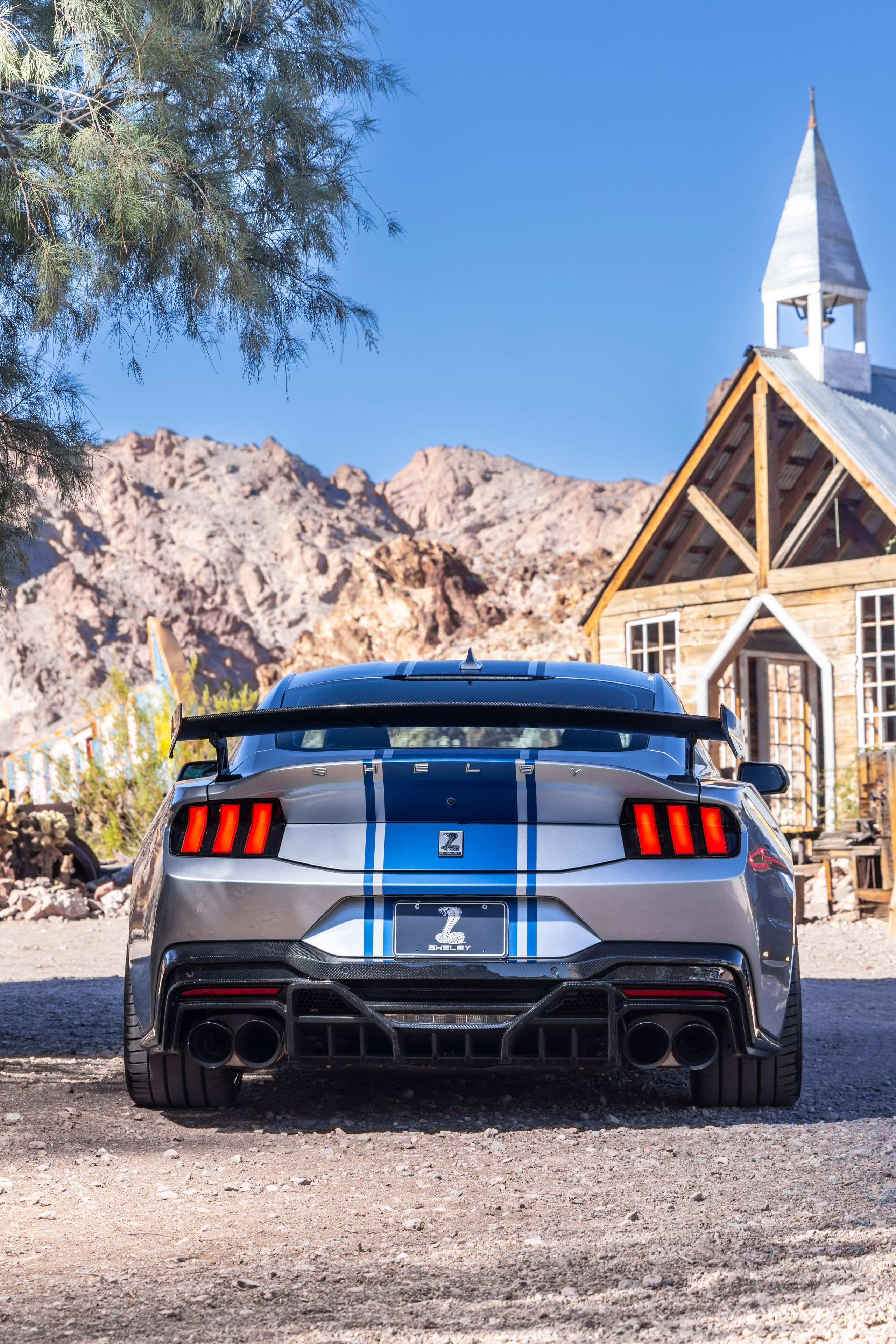 2026 Shelby Super Snake rear view desert